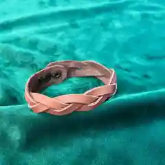 Карамельный кожанный браслет