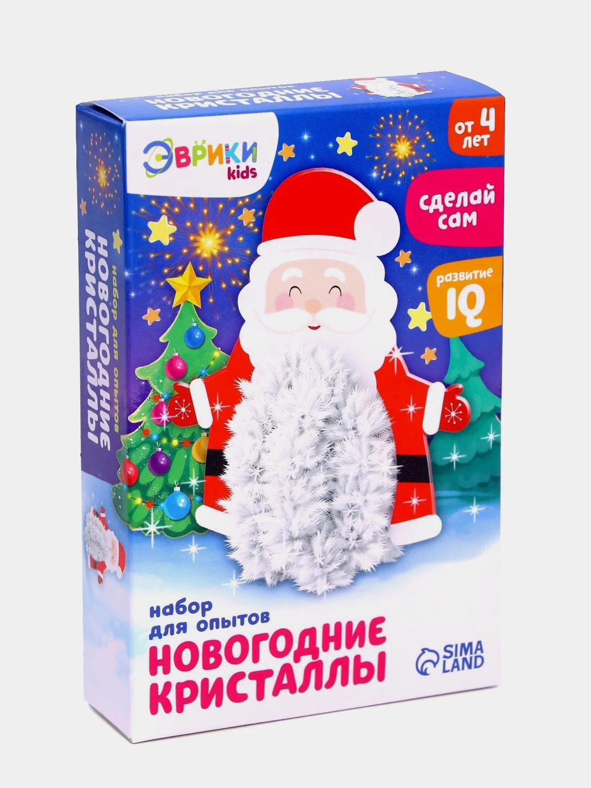 Красный выращивание кристаллов. Химические опыты для детей. Дед Мороз, Снегурочка, Ёлочка