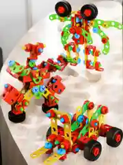 Игровой набор конструктор детский развивающий с шуруповертом/ Конструктор винтовой/Подарок