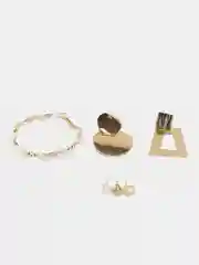 Коричневый бижутерия, серьги, набор: капельки, гвоздики, витые, подвески со стразами