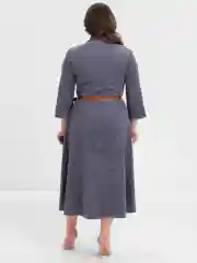 Серый платье женское из микровельвета