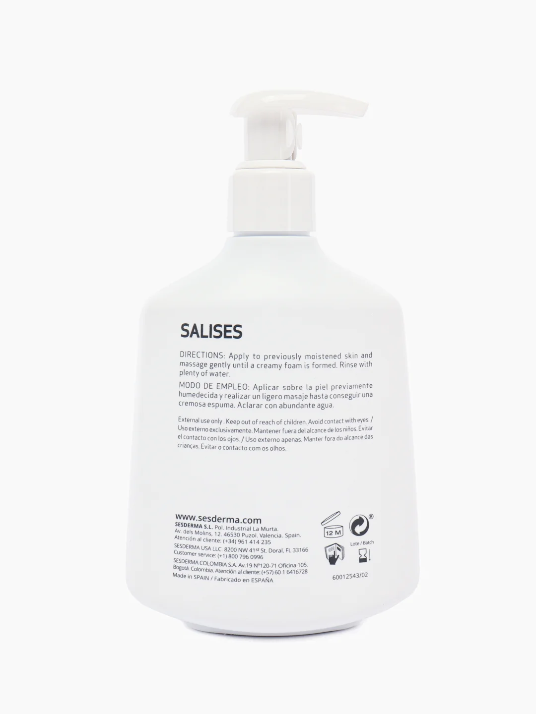 Sesderma SALISES Крем-пенка для умывания, очищающая, для лица и тела, без мыла, 250 мл
