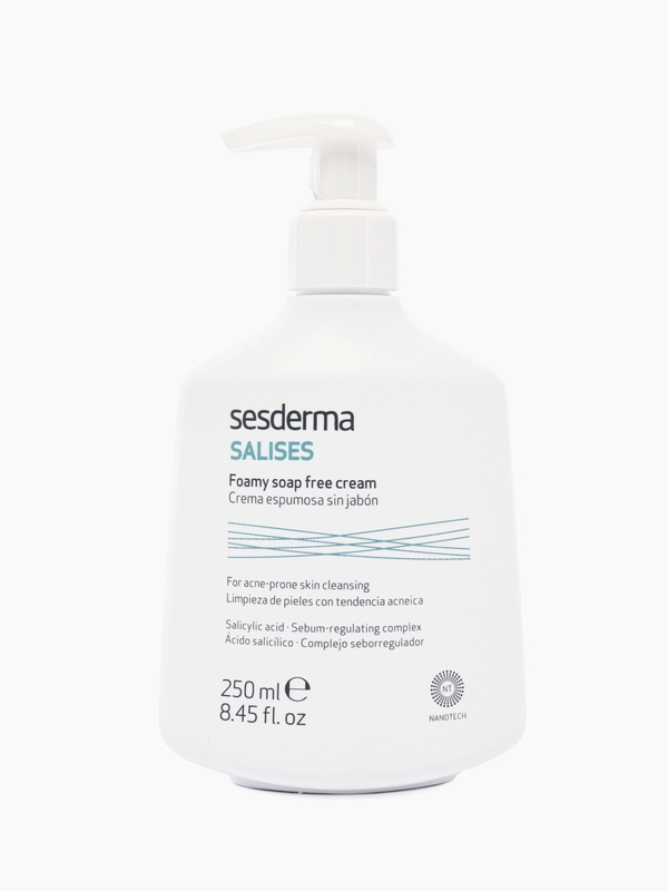 Sesderma SALISES Крем-пенка для умывания, очищающая, для лица и тела, без мыла, 250 мл