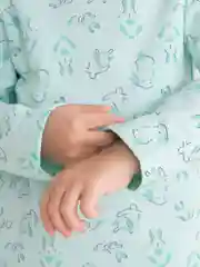 Мятный джемпер лонгслив LITEN с принтом, с небольшим начесом, для девочек
