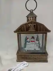 Серебряный светильник- фонарь Новогодний декоративный большой музыкальный с подсветкой