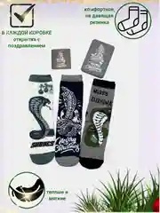 Индиго носки мужские новогодние в подарочной железной коробке, подарок на Новый Год