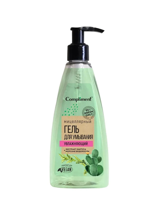Compliment Green only мицеллярный гель для умывания УВЛАЖНЯЮЩИЙ, 250 мл