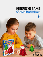 Выращивание кристаллов. Химические опыты для детей. Дед Мороз, Снегурочка, Ёлочка