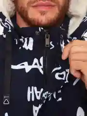 Темно-синий куртка мужская зимняя с капюшоном