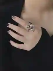 Серебряный женское кольцо