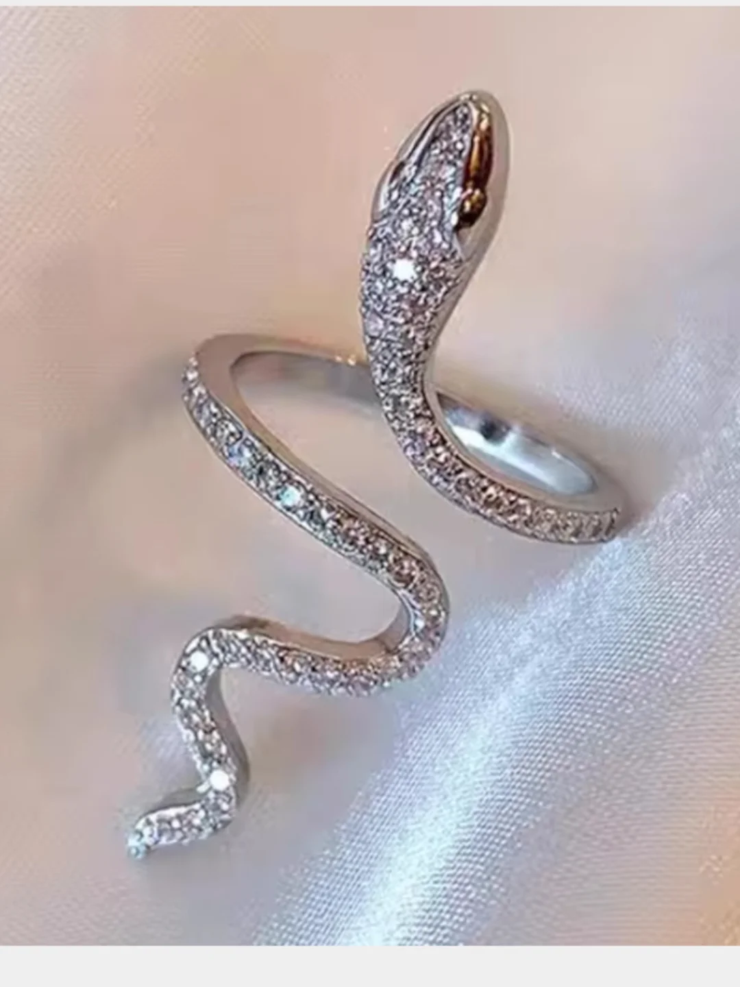 Серый металлик женское кольцо