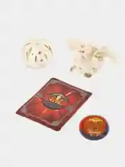 Белый шар-трансформер "BAKUGAN", Бакуган с магнитной карточкой + фишка, 8 цветов / набор
