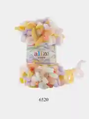Лавандовый пряжа Alize Puffy Color, петельки большие, 100 г, 9 м