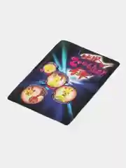 Голубой шар-трансформер "Zoobles" с магнитной карточкой, большой на картоне 4 цвета