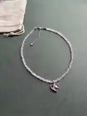 Розовый чокер из хрусталя "Сердце" с цирконом
