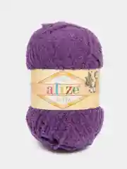 Фиолетовый пряжа плюшевая Alize Softy, микрополиэстер, 50 г, 115 м