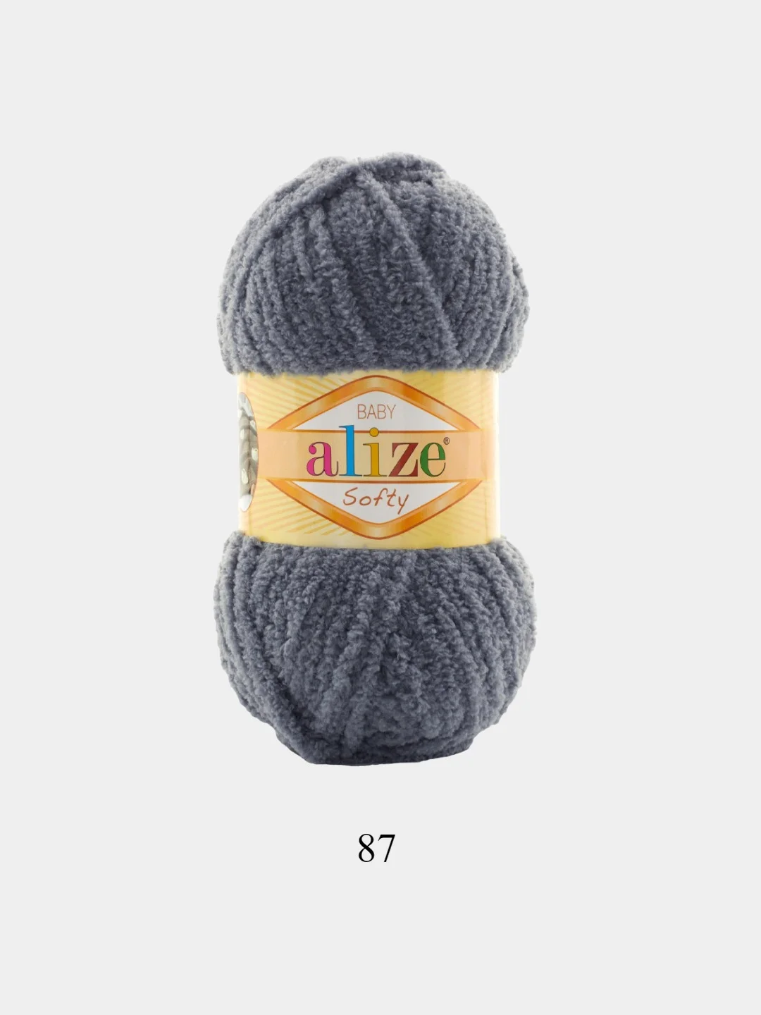 Хром пряжа плюшевая Alize Softy, микрополиэстер, 50 г, 115 м