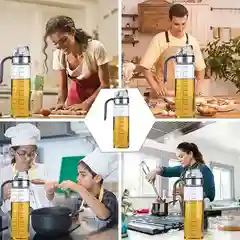 Бутылка для масла с дозатором, стеклянная емкость для соуса