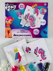 Аквамозаика 300 бусин для девочки аква бусинки мозаика пони My little pony лошадка мульт
