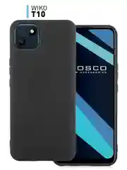 Черный чехол ROSCO для WIKO T10 матовый силиконовый тонкий, бортик вокруг камер