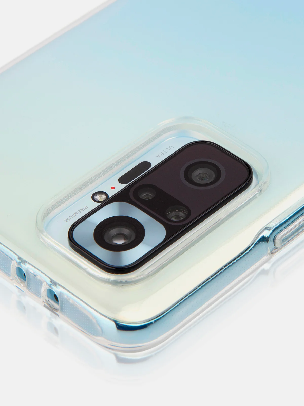 Прозрачный силиконовый чехол ROSCO для Xiaomi Redmi Note 10 Pro с защитой камер и от прилипания