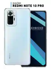 Прозрачный силиконовый чехол ROSCO для Xiaomi Redmi Note 10 Pro с защитой камер и от прилипания