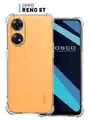 Противоударный чехол Rosco для Oppo Reno 8T 4G силиконовый с усиленными углами, прозрачный