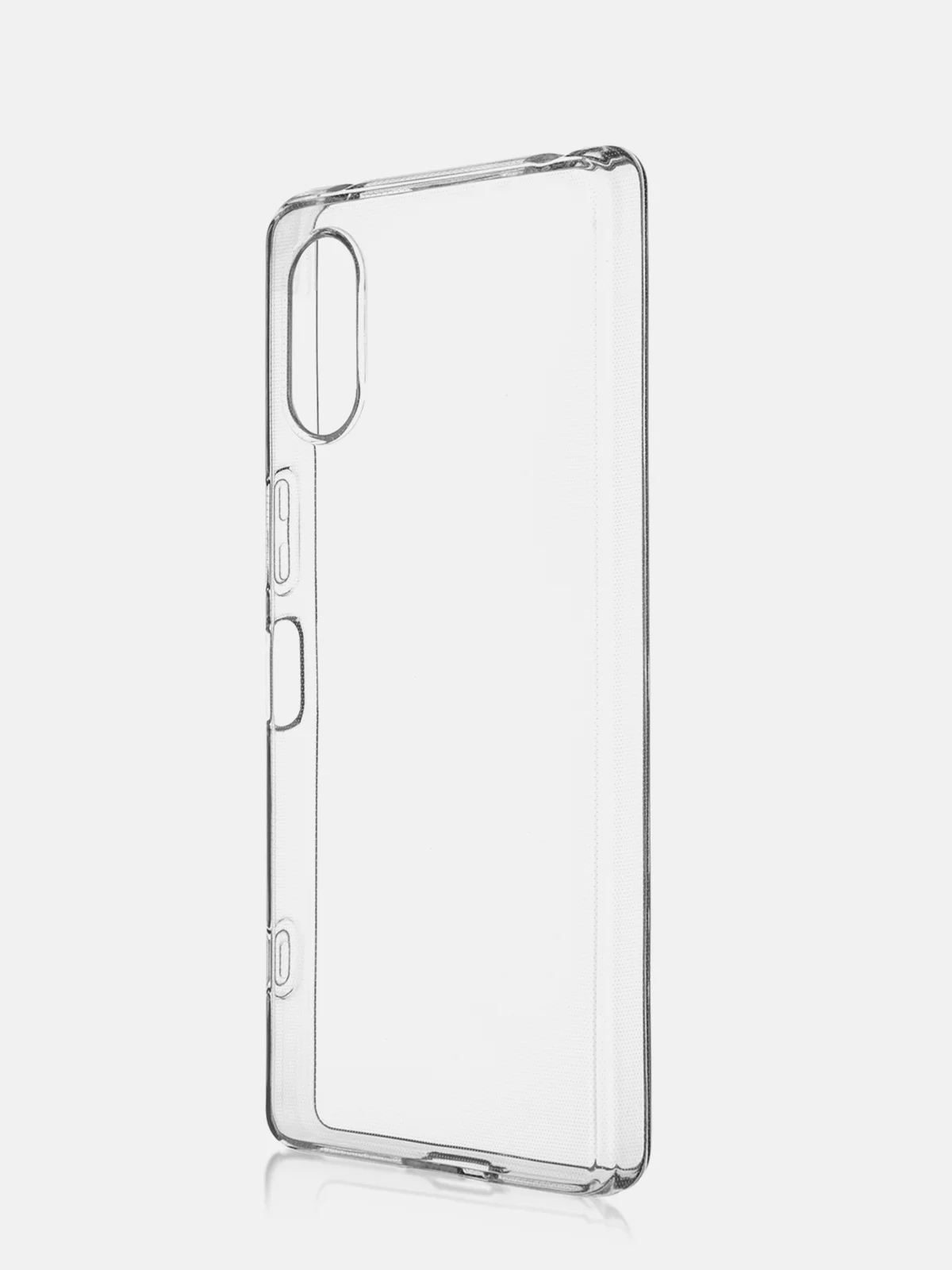 Прозрачный чехол для Sony Xperia 5 V силиконовый ROSCO с защитой камер и от прилипания к корпусу