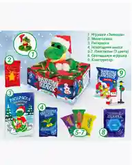 Новогодний подарок "Змеюша", 9 предметов. Подарочный набор: мягкая игрушка ЗМЕЯ+8 игрушек