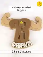 Силиконовая форма "23 февраля" молд