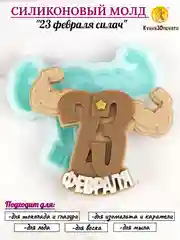 Силиконовая форма "23 февраля" молд