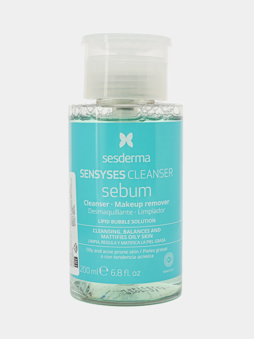 Sesderma SENSYSES SEBUM Лосьон тоник очищающий для снятия макияжа для жирной кожи, 200 мл