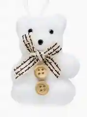 Молочный новогодние мишки и зайчики с бантиками, подвесные, 2 шт, украшение на елку