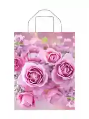Пакет с петлевой ручкой, 28 х 35, "Нежные розы", 5 шт