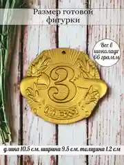 Силиконовая форма "Медаль 3 Место" молд для шоколада
