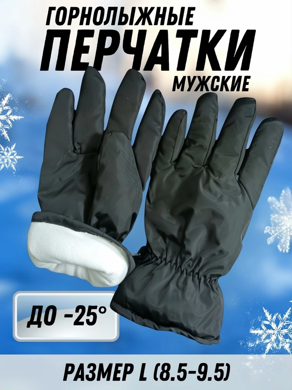 Перчатки горнолыжные, зимние, непромокаемые, мужские