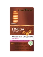 Compliment OMEGA ампульный концентрат для волос активатор роста и восстановления, 8*5мл