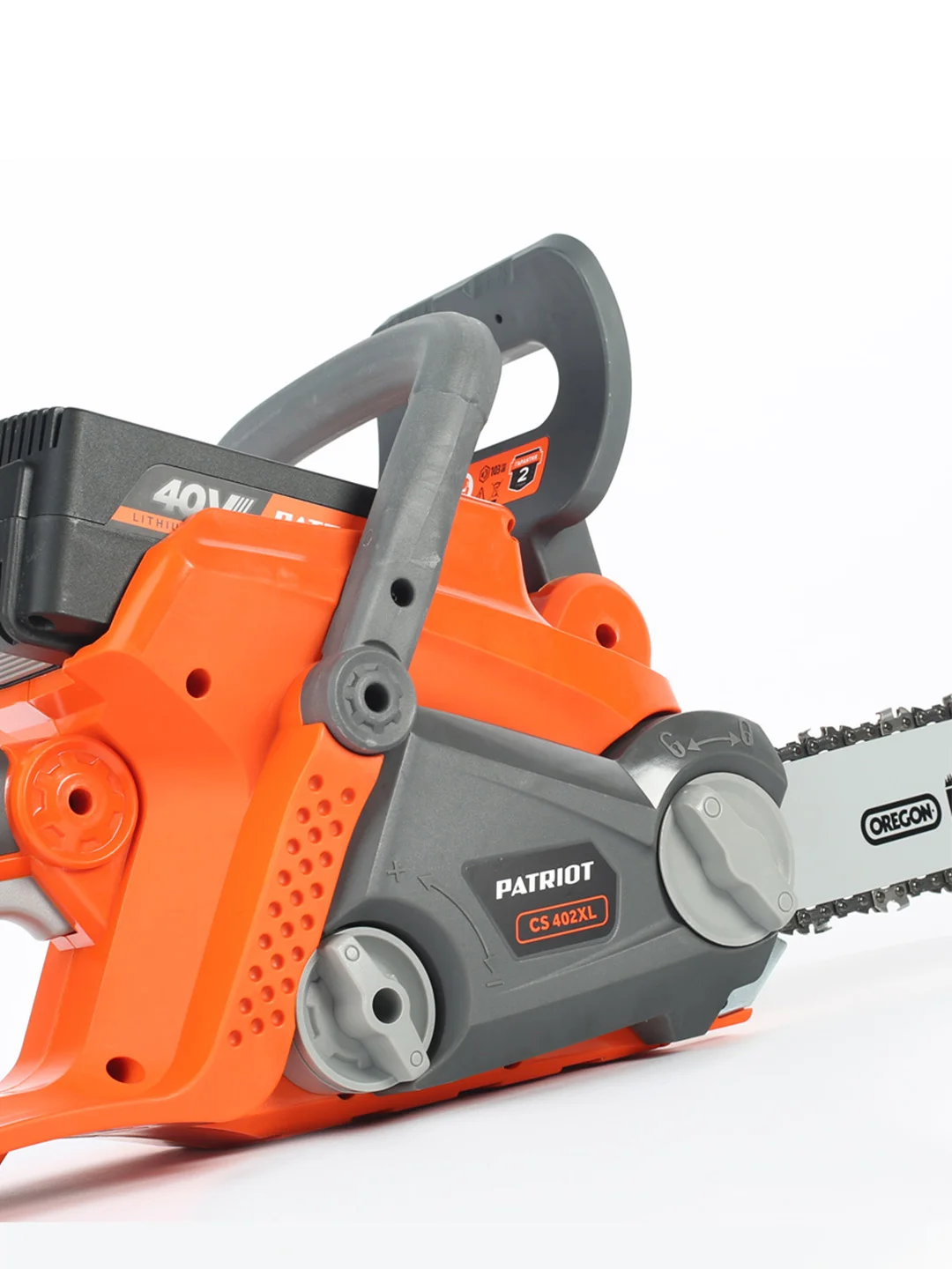 Пила цепная аккумуляторная Patriot СS 402XL, 40 В, 2,5 Ач Li-ion, ЗУ