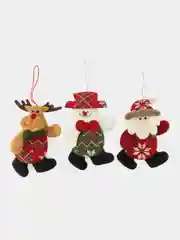 Багровый новогодние украшения. Елочные игрушки набор из 3 шт