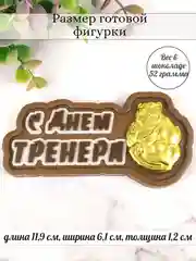 Силиконовая форма "С днем тренера" молд для шоколада