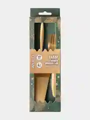 Набор десертный APOLLO "Lungo Matt Gold" 5 пр. (лопатка для торта, 4 десертные вилки)