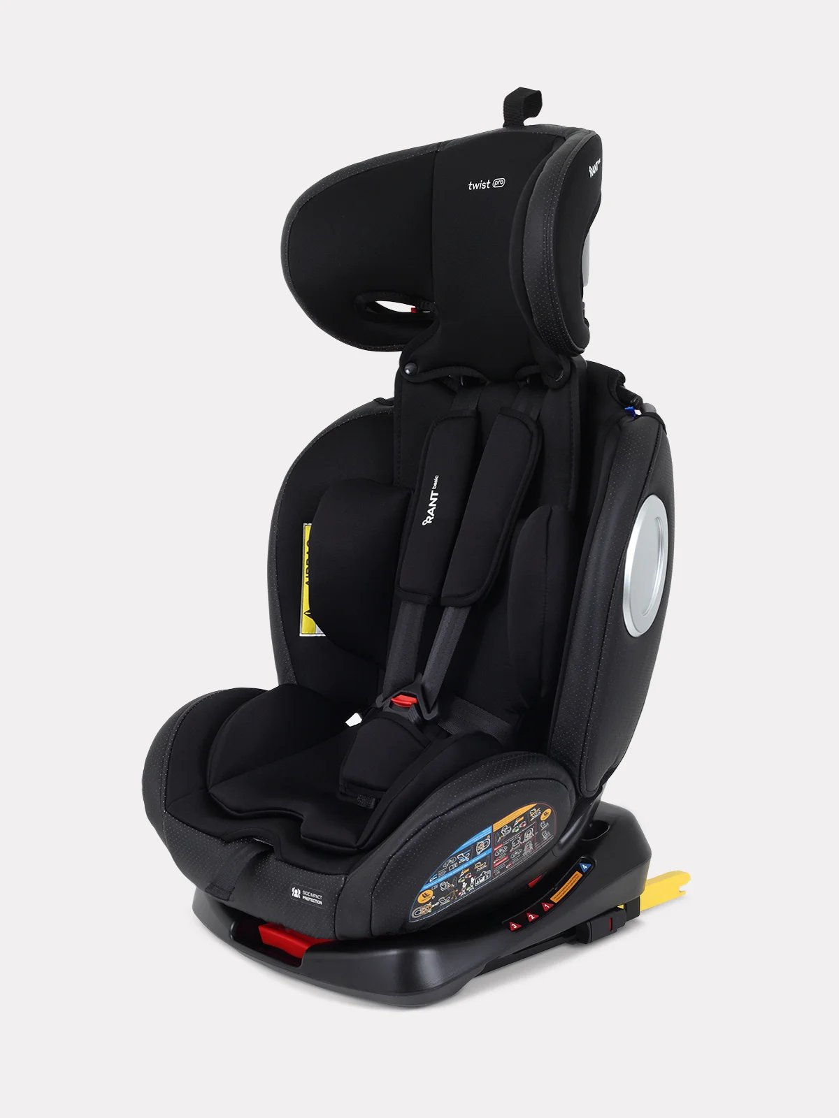 Черный автокресло RANT Twist pro isofix группа 0+-1-2-3 (0-36 кг)