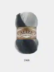 Серый пряжа Alize Angora Gold Batik, 20% шерсть, 80% акрил, 100 г, 550 м