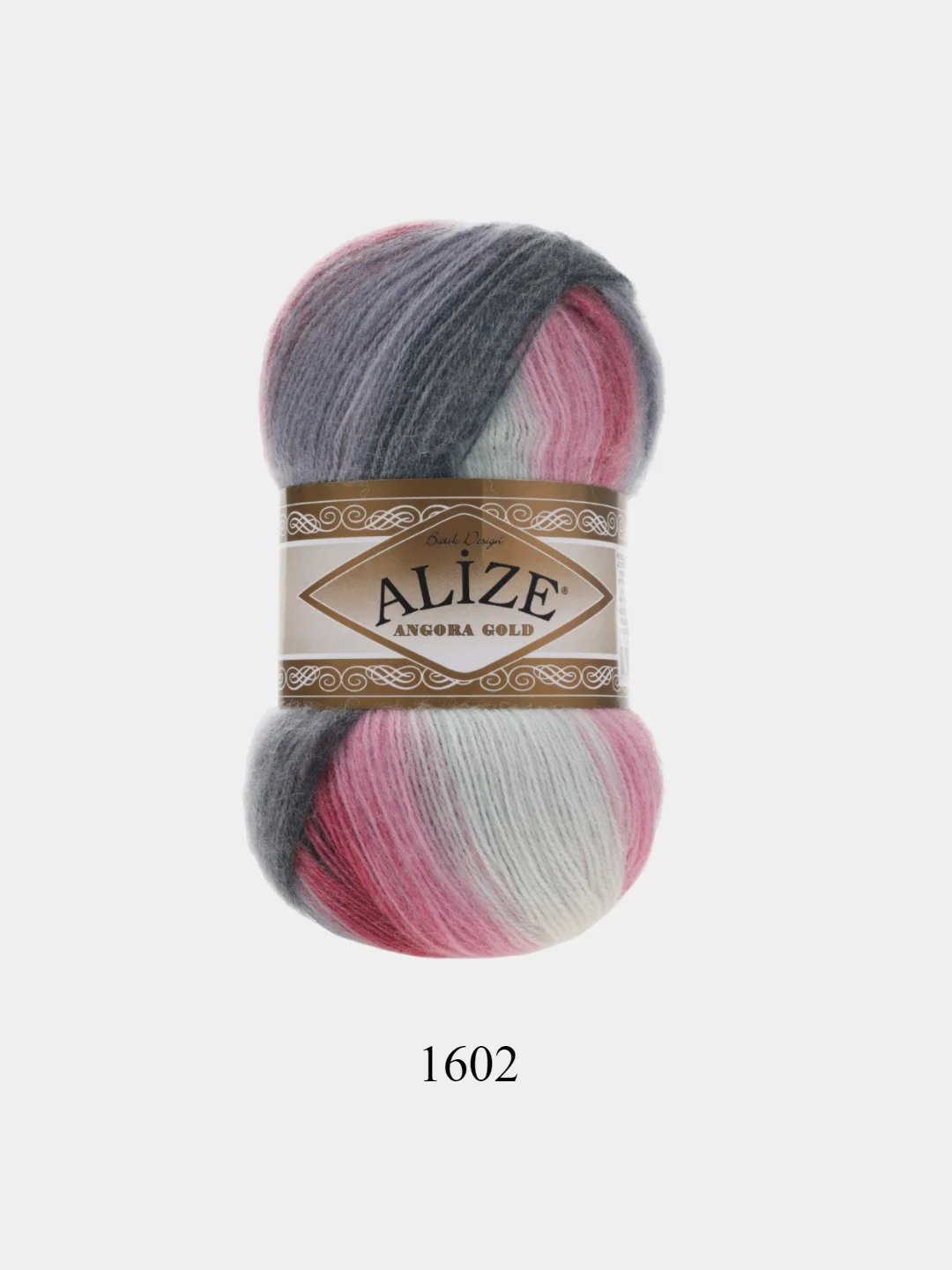 Тёмно-розовый пряжа Alize Angora Gold Batik, 20% шерсть, 80% акрил, 100 г, 550 м