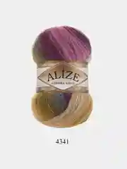 Фиолетовый пряжа Alize Angora Gold Batik, 20% шерсть, 80% акрил, 100 г, 550 м