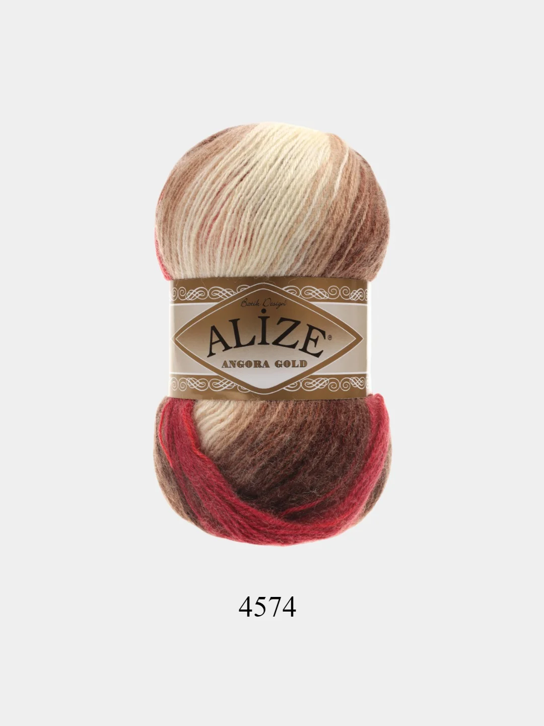 Вишнёвый пряжа Alize Angora Gold Batik, 20% шерсть, 80% акрил, 100 г, 550 м