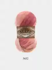 Коралловый пряжа Alize Angora Gold Batik, 20% шерсть, 80% акрил, 100 г, 550 м