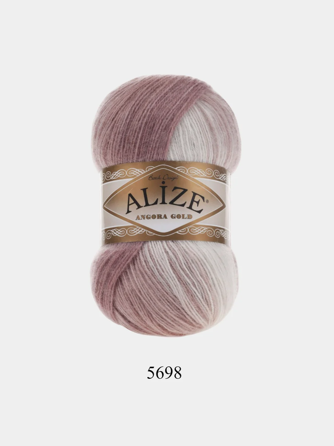 Коралловый меланж пряжа Alize Angora Gold Batik, 20% шерсть, 80% акрил, 100 г, 550 м