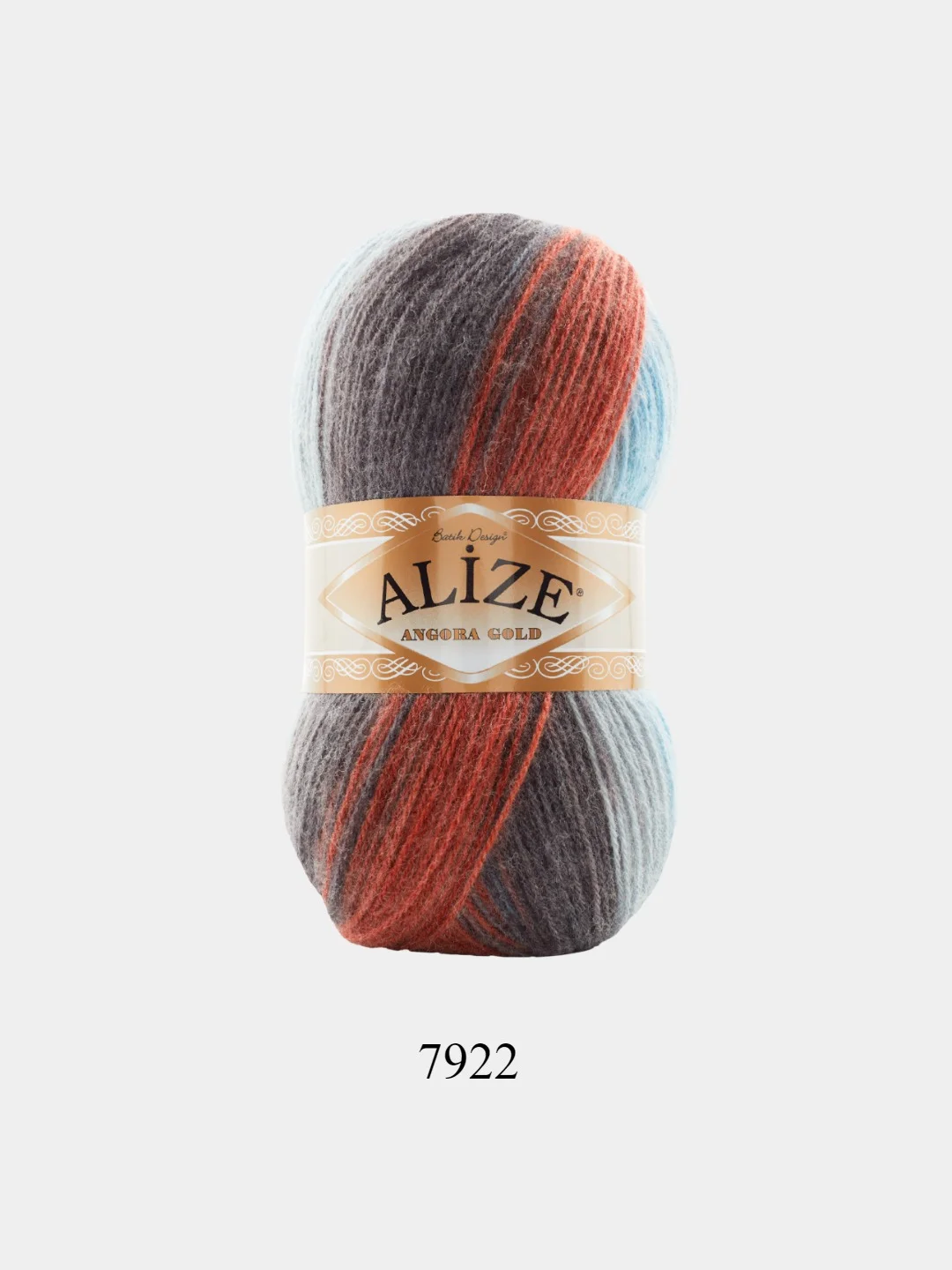 Рыжий пряжа Alize Angora Gold Batik, 20% шерсть, 80% акрил, 100 г, 550 м