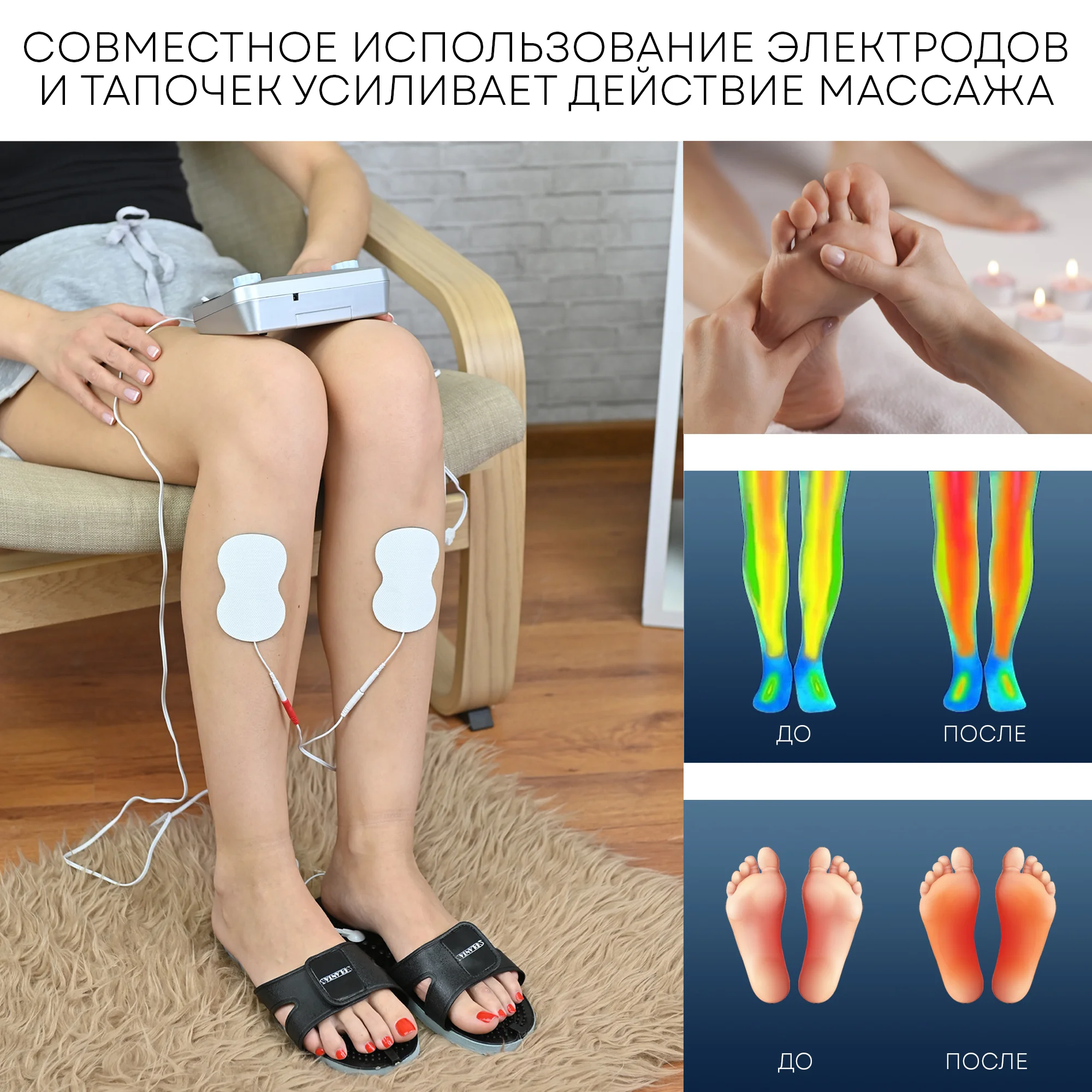 Массажер-миостимулятор PLANTA EMS-750 8 электродов